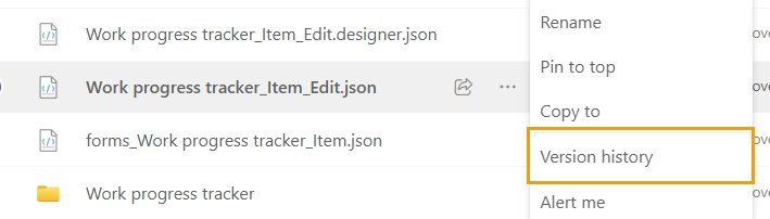 Version history