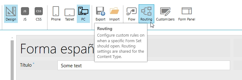 Custom routing