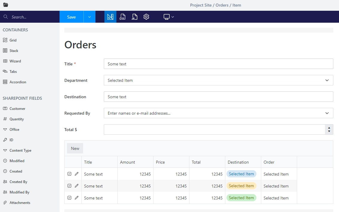 List or Library export