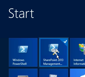 Launch SharePoint Management Shell