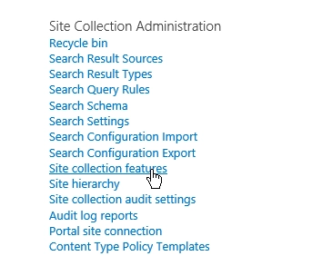 Site Collection Features