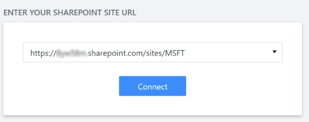 Install SharePoint site URL