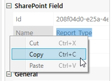 Copy field name