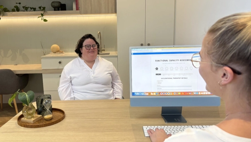 Evaluation forms and automated assessment reports for occupational therapy
