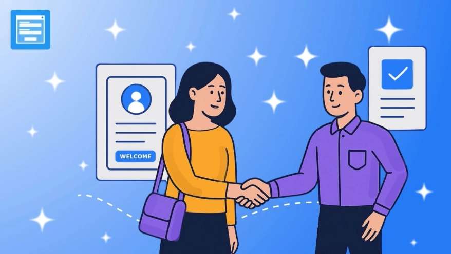 Digital new employee onboarding with modern forms