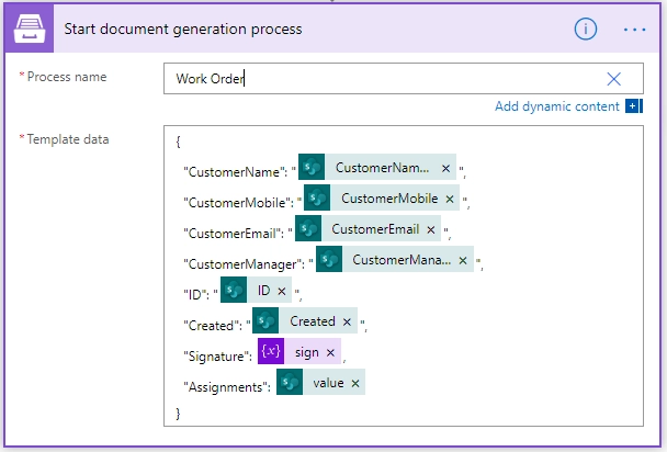 Start document generation process
