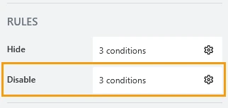 Disable property, available in the property inspector in design mode