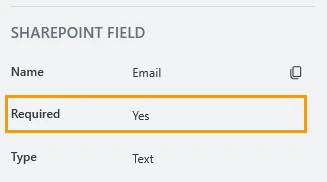 Field's required status
