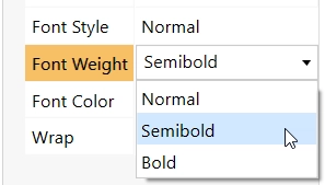 Field's Title font weight