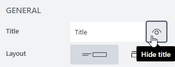 Field's Title visibility