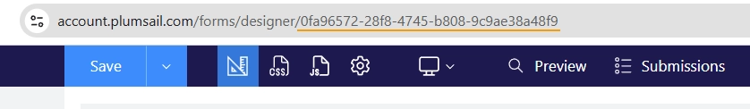 Public form ID