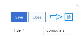 Export button