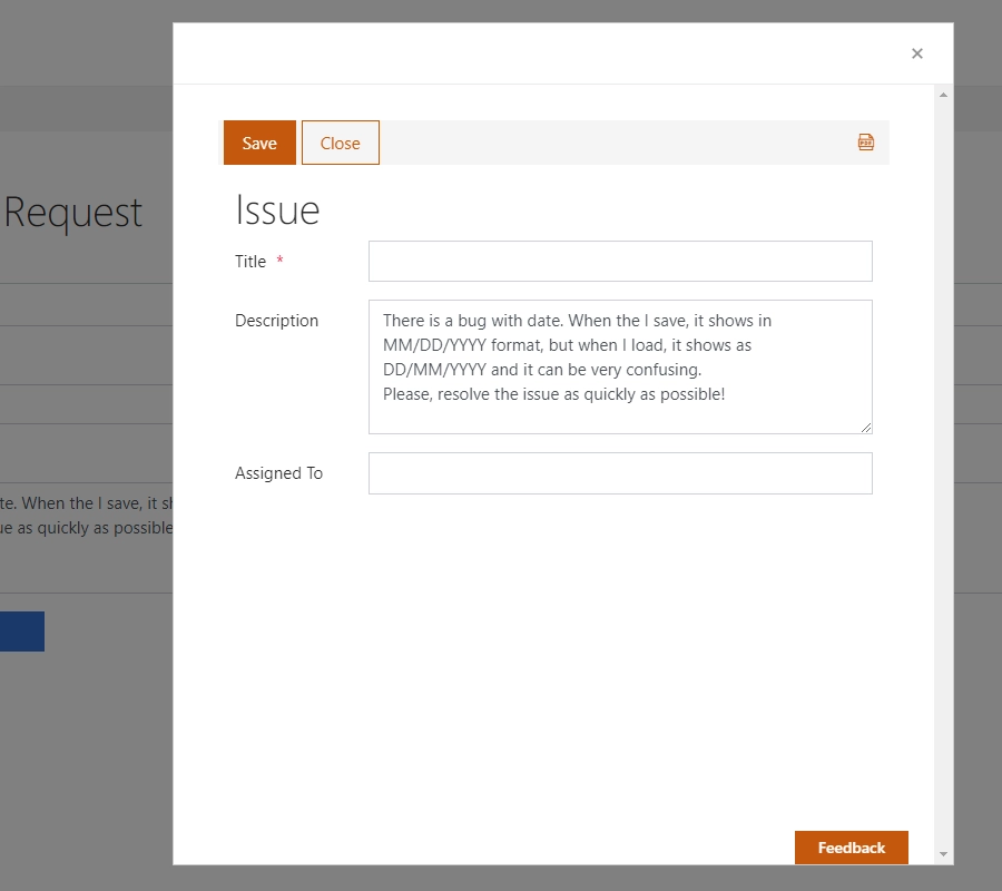 Another site collection in dialog