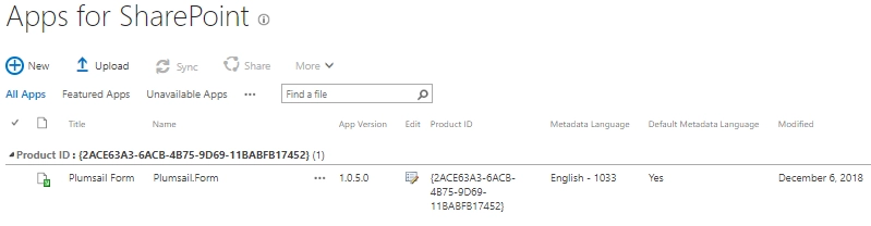 App Catalog package