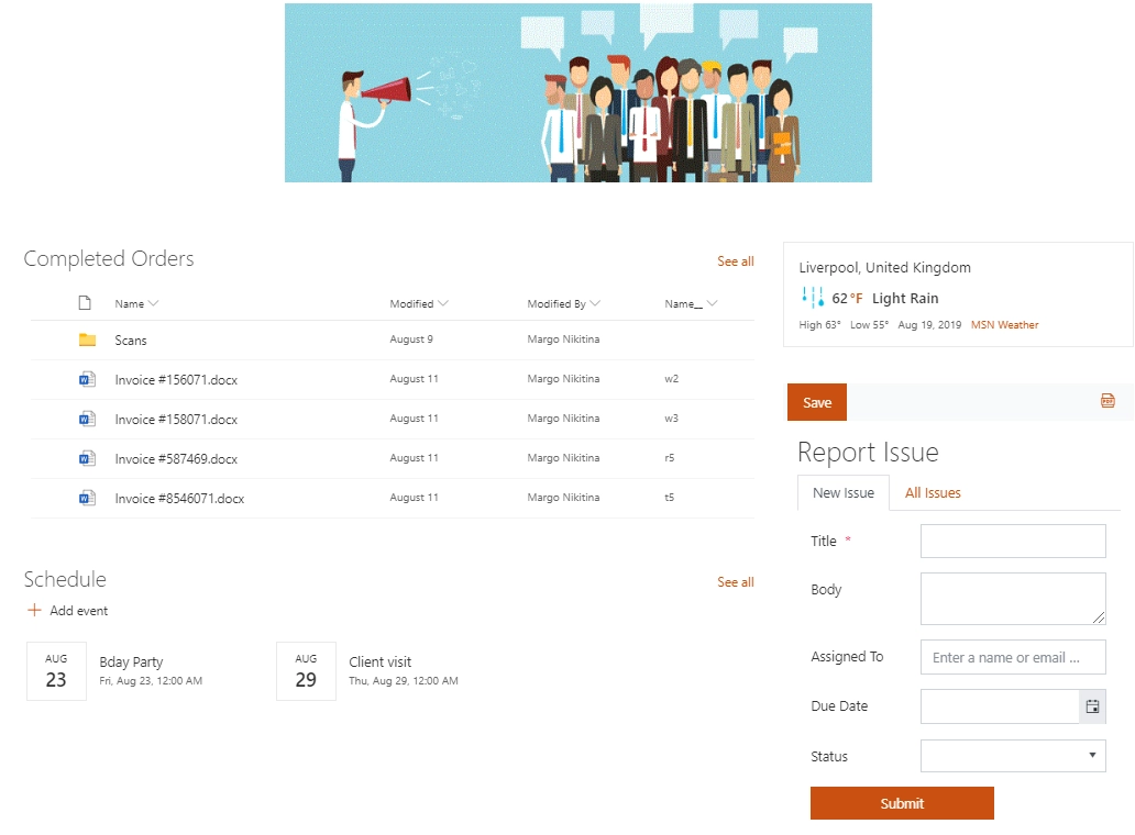 support page team