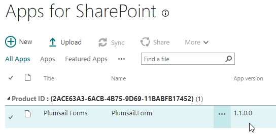 Latest version of the app package