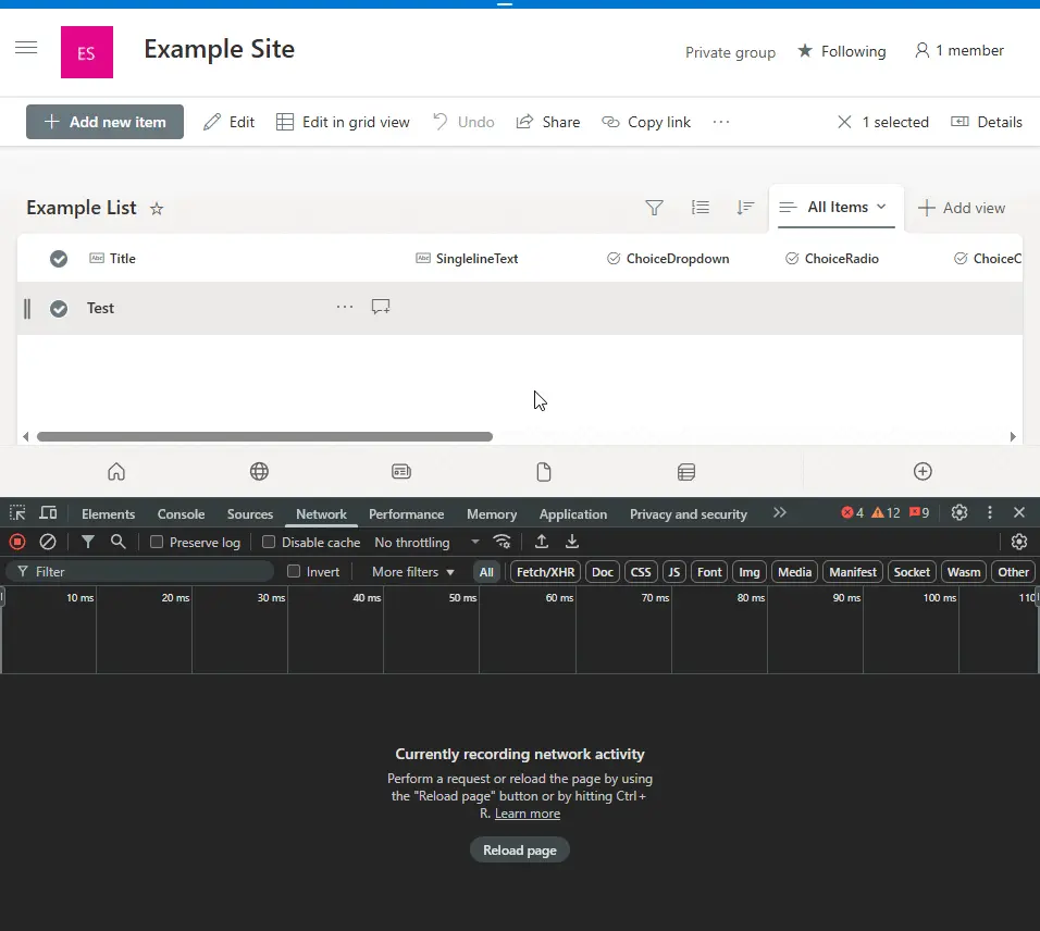 Save HAR file from Network tab