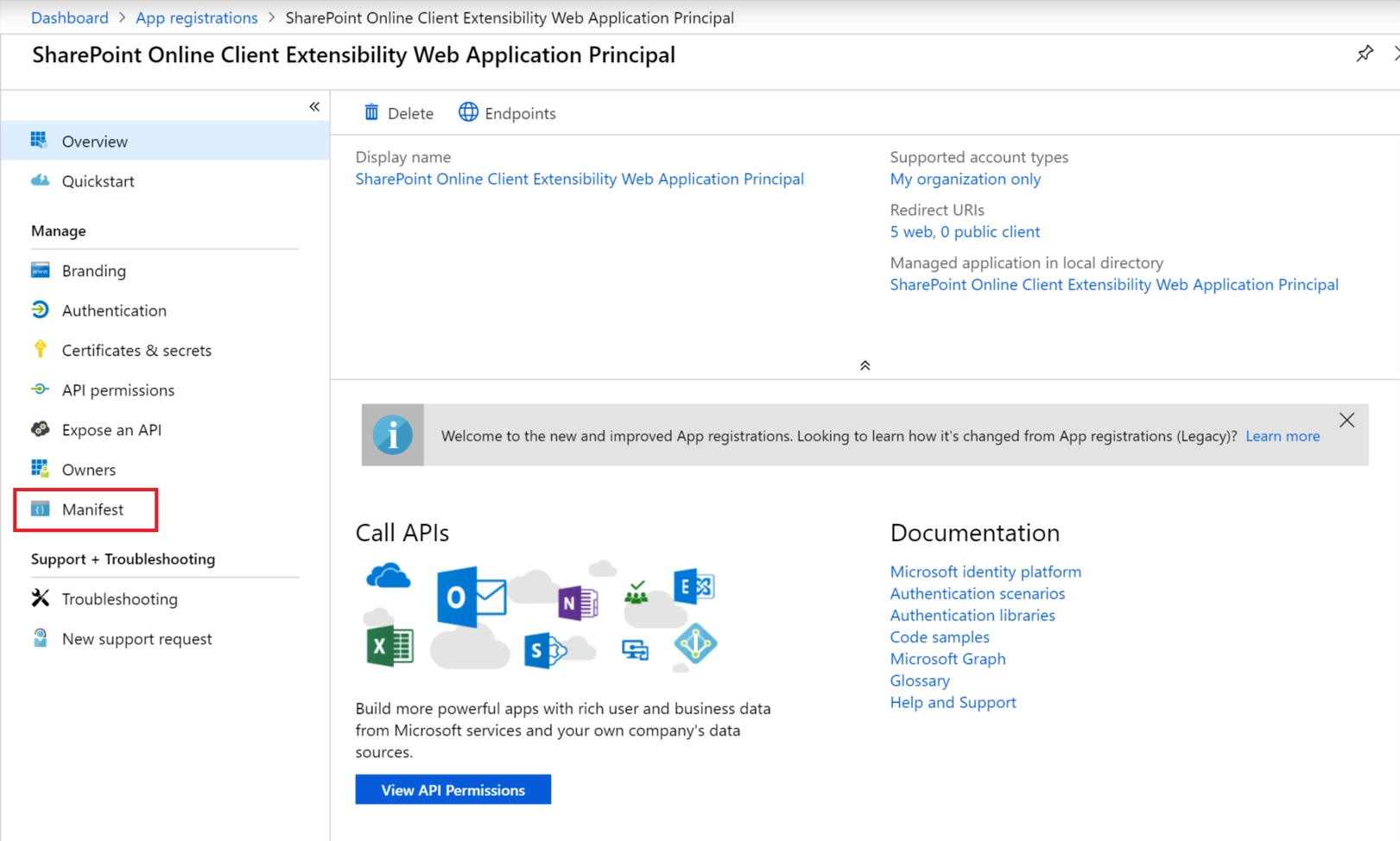 SharePoint Online Client Extensibility Manifest