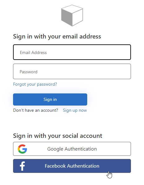 Facebook sign in