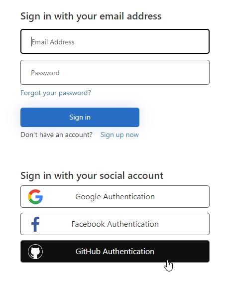 GitHub sign in