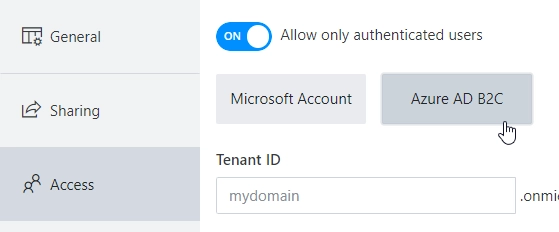 Allow only authenticated users (Azure AD B2C)