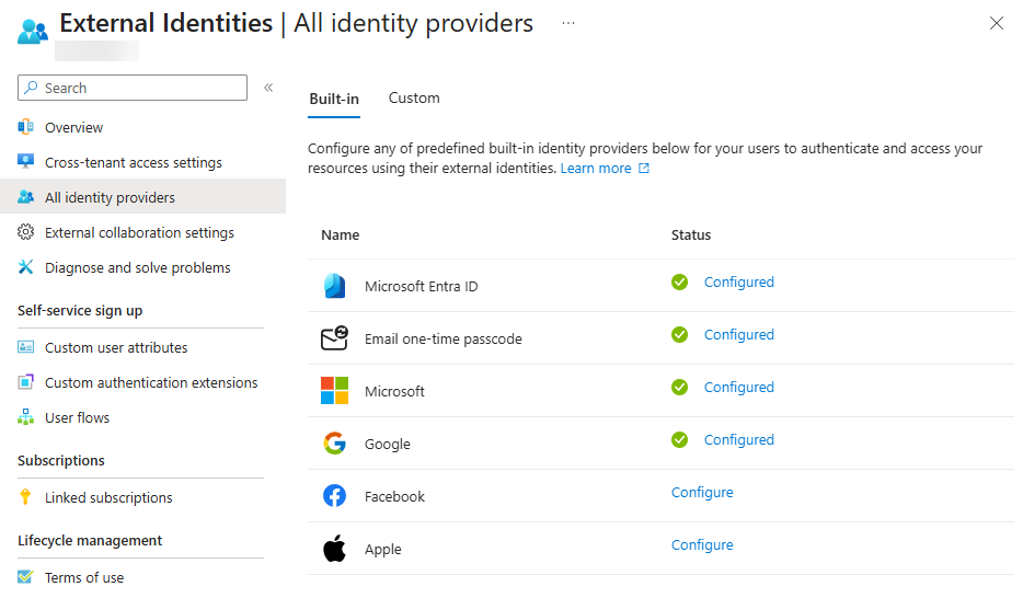 Identity providers