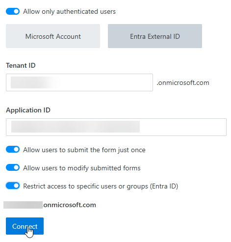 Restrict access to a domain