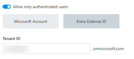 External tenant ID