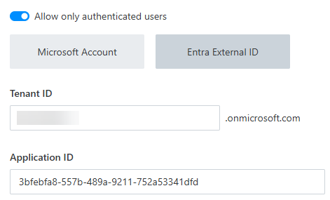 Paste Application ID to form's settings
