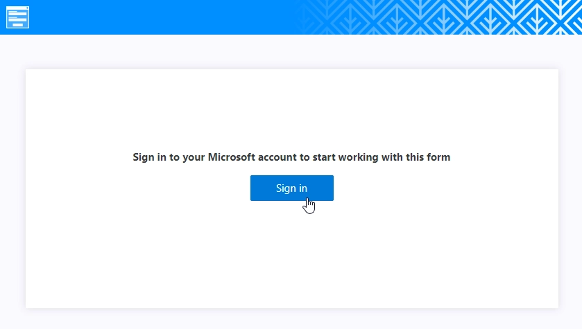 Sign in to start working with the form