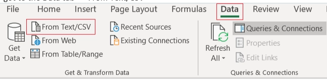 From Text/CSV