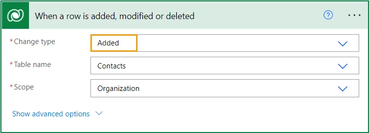 When a row is added trigger