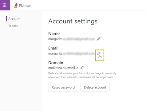 Change email