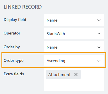 Order type property
