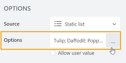 Column Options