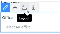 Edit layout property