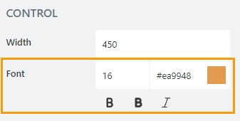 Control's input box font