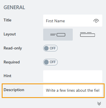 Field's description