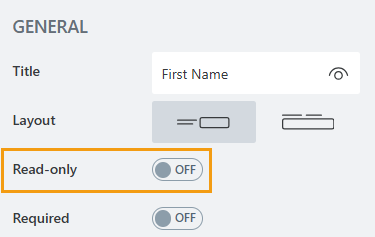 Field's read-only status