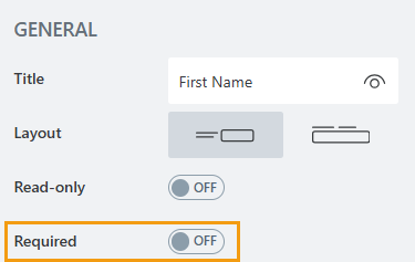Field's required status