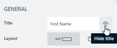 Hide Field's title