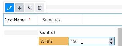 Field control's width