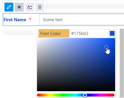 Field's Title font color