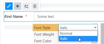Field's Title font style