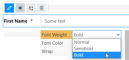 Field's Title font weight