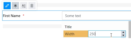 Field's Title width