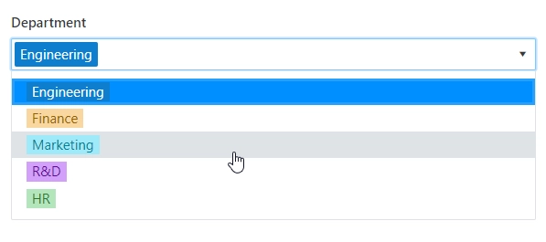 Choosing an option from a drop down