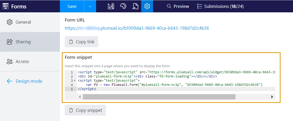 Widget Snippet