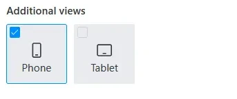 Additional views toggles
