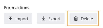 Delete form button